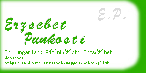 erzsebet punkosti business card